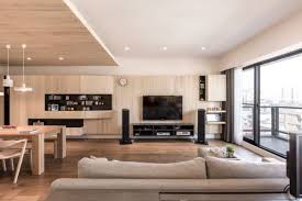 A Modern Apartment Celebrates The Look Of Natural Wood Modern Apartment Apartment Design House Design