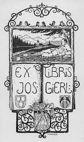 Bookplate Of Jos Gierl Ex Libris Book Plates Book Art