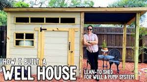 The large 4' wide door on these plans gives lots of easy access to your pump equipment. Building A Well House I Built A Lean To Style Shed To Protect My Well Pump And Filter System Youtube