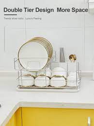 Although a dish rack has the image of being left beside or inside the sink, many people actually prefer to keep the dish rack stored away in their kitchen cabinet when they are not being used, to make more space on the kitchen counter. China Stainless Steel Kitchen Cabinet Dish Rack 2 Layer Basket Chopstick Dish Holder Dish Drain Rack On Global Sources Kitchen Dish Racks Dish Knife Rack Stainless Steel Dish Racks