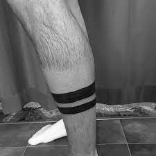 Two lines around arm tattoo meaning rose tatoo. Two Black Ink Lines Guys Leg Band Tattoo Ideas Leg Band Tattoos Band Tattoo Band Tattoo Designs