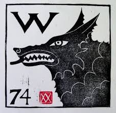 Vizart Tungsten Periodic Table Printmaking Project Wolf Art Print Wolf Illustration Wolf Art