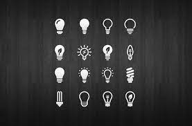 Light Bulb Icon Set Freebiesbug Light Bulb Icon Flat Design Icons Design Freebie