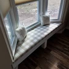 A window seat is pretty easy to build for such a large project and there's a lot of bang for the buck too. Bay Window Seat Cushion Trapezoid Bench Seat Custom Cushion Etsy