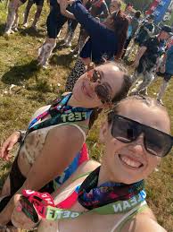 Flash back to the 5km mud slide with @caitlyn.alard Round two soon? 🤍🤍