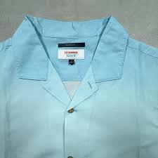 NWT Roark Mens M Hinano Gonzo Otemanu SS Woven Shirt Blue RW645 Graphic