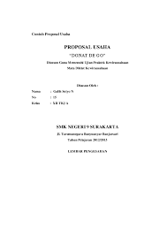 Doc Contoh Proposal Usaha Amrullah Khairul Azzam Academia Edu