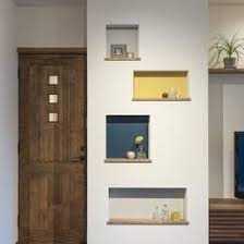 高さと色合いにこだわったニッチスペース リビング ニッチ インテリア 収納 家