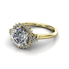 Elegant Floral Halo Ring