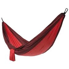 This hammock is made using the macrame technique, which requires knotting together cords. Sierra Designs Double Lightweight Hammock Red Target