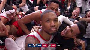 Lillard had been doing stuff like this all series long. Damian Lillard Destroys The Thunder With Epic Game Winner Game 5 April 23 2019 Youtube