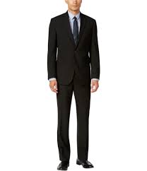 Kenneth Cole Mens Srtipe 2 Piece Tuxedo