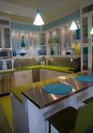 Maybe you would like to learn more about one of these? Green And Blue Colour Combination Home Remodeling Low Cost Kitchen Cabinets Teal Kitchen