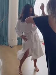 Salma Hayek suffers wardrobe malfunction while dancing in bathrobe on  Instagram video | The Advertiser