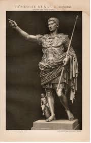 1898 Augustus Of Prima Porta Antique Print Vintage Lithograph Roman Sculpture Ancient Rome Augustus Caesar Roman Empire First Emperor Roman Sculpture Roman Art Ancient Rome