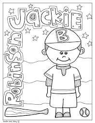James madison was the 4th president of the united states. Jackie Robinson Coloring Pages Classroom Doodles