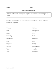 Theme Ela Literacy Rl 5 2 Reading Literature Worksheet Reading Literature Common Core Reading Common Core Worksheets