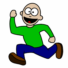 Cartoon man running away with thought bubble. Drawing A Cartoon Running Man Simple Cartoon Characters Cute Cartoon Drawings Cute Dog Drawing