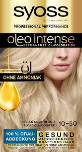 Jump to navigation jump to search. Syoss Oleo Intense Haarfarbe Smoky Blondes Helles Asch Blond 10 50 1 St Dauerhaft Gunstig Online Kaufen Dm De