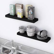 4.5 out of 5 stars. Buy Bameos Floating Shelf Wall Shelf Decor Wall Mounted Shelves Hanging Shelf Set L24xw6 For Bathroom Kitchen Living Kitchen Room Bedroom Storage Black Online In Senegal B08cvrq85g