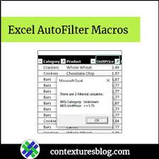 Excel Autofilter Macros In 2020 Excel Macros Excel Macros