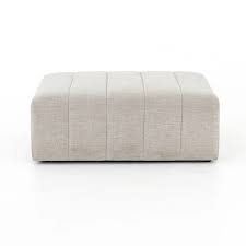 Langham Channeled Ottoman In Napa Sandstone Ottoman Ottoman Design Square Ottoman