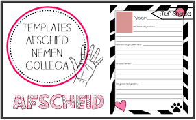 Juf Shanna Afscheid Meester Juf Of Stagiaire Onderwijs School Template