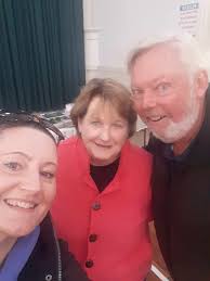 Bruce and Denise pictured out and about with Foundation supporter Sandra at  Tasmania. Thanks to Sandra for sending us this picture + a lovely message 🌹