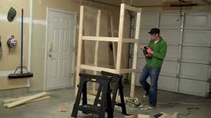 Sliding doors keep everything clean, and hang Build Garage Cabinet Minutes Bac Ojj