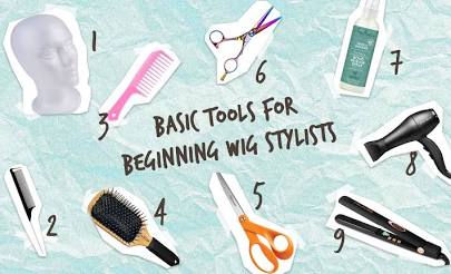 Essential cosplay wig styling tools for clean cuts, AI generated