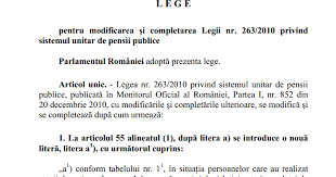 Check spelling or type a new query. Lege De Modificare A Art 55 Si 158 Din Legea 263 2010 Legea Pensiilor Privind Grupele De Munca Pana In Anul 2001 Huhurez Com