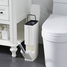 3 In 1 Bathroom Trash Can Garbage Bin With Toilet Brush Waste Dustbin For Toilet Walmart Com Walmart Com