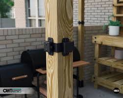 4x4 post band connection ozco building products ornamental wood wood post wood tie