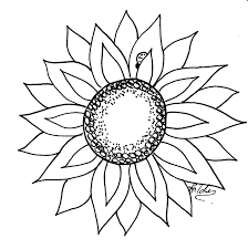 Black And White Line Art Sunflower Drawing How To Draw A Sunflower Sunflower Drawing Sunflower Stencil Sunflower Clipart