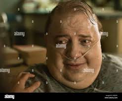 USA. Brendan Fraser in a scene from the (C)A24 film : The Whale (2023)  Plot: A reclusive English teacher attempts to reconnect with his estranged  teenage daughter. Ref: LMK110-J8561-151122 Supplied by LMKMEDIA.