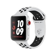 Shop Apple Watch Nike Silver Aluminum Case With Light Gray Black Nike Sport Band In 38mm And 42mm Available With Apple Watch Nike Nike Watch Buy Apple Watch