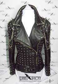 Genuine Leather Jackets With Studs Spikes Shoulders Pattern In 2021 Genuine Leather Jackets Leather Jacket Jackets