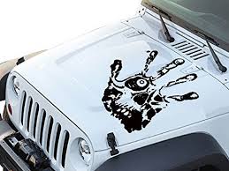 Fgd Hand Print Skull Face Hood Decal Sticker Graphic 235x24 Hps2422 Universal Fits Car Truck Suv And Jeep Black 0 Jp Jeep Stickers Jeep Decals Jeep Hood Decals