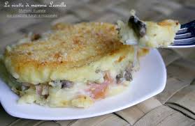 Aggiungere parmigiano, prosciutto cotto e mozzarella (va benissimo anche la scamorza). Sformato Di Patate Con Prosciutto Funghi E Mozzarella