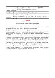 Cours, exercices et évaluation à imprimer de la catégorie svt : I201c Exercices De Remediation