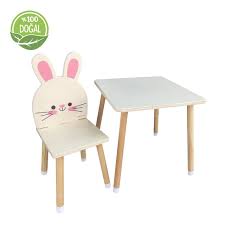 Helena Rabbit Dogal Ahsap Cocuk Aktivite Masa Sandalye Takimi Fiyati Ve Ozellikleri Ereyon