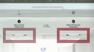 The set temp light is showing on my ge refrigerator. Bottom Freezer Refrigerator How To Adjust External And Internal Temperature Controls