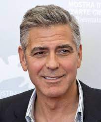George Clooney Short Straight Hairstyle Older Men Haircuts Older Mens Hairstyles George Clooney Haircut