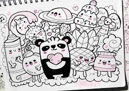 Disegni Facili Da Disegnare Disegni Di Cibo Da Colorare Panda Kawaii Con Cuore Disegni Kawaii Kawaii Disegni
