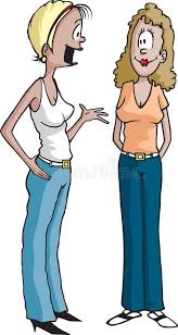 Two Women Talking Two Cartoon Women Having A Friendly Conversation As Always Sponsored Ad Ad Talking Friendly C Pattern Drawing Women Women Talk