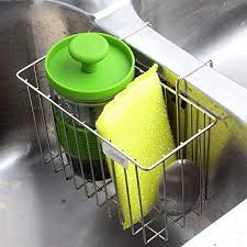 Top features | kitchen sink tidy caddy. Amazon Com Kitchen Sponge Holder Aiduy Sink Caddy Brush Soap Dishwashing Liquid Drainer Rack Stainless Kitchen Sponge Holder Kitchen Sink Caddy Sink Caddy