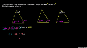 Then click on 'show largest' and see that however you reshape the triangle, Finding Angles In Isosceles Triangles Video Khan Academy