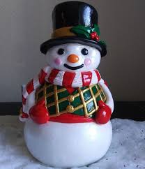 Christmas Snowman Decoration Hand Painted Snowman Decoration Etsy Snowman Christmas Decorations Snowman Decorations Snowman Painting
