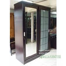Lemari pakaian 2 pintu besi sliding anti rayap anti banjir sld 202: Lemari Baju Minimalis 2 Pintu Geser Avira Allia Furniture