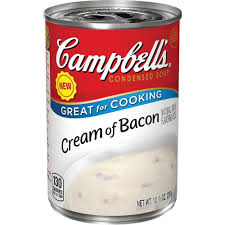 Campbell's kitchen features a version of the recipe using cream of mushroom soup. Campbell S Cream Of Bacon Condensed Soup 10 5oz Bacon Soup Campbells Soup Recipes Bacon Soup Recipes